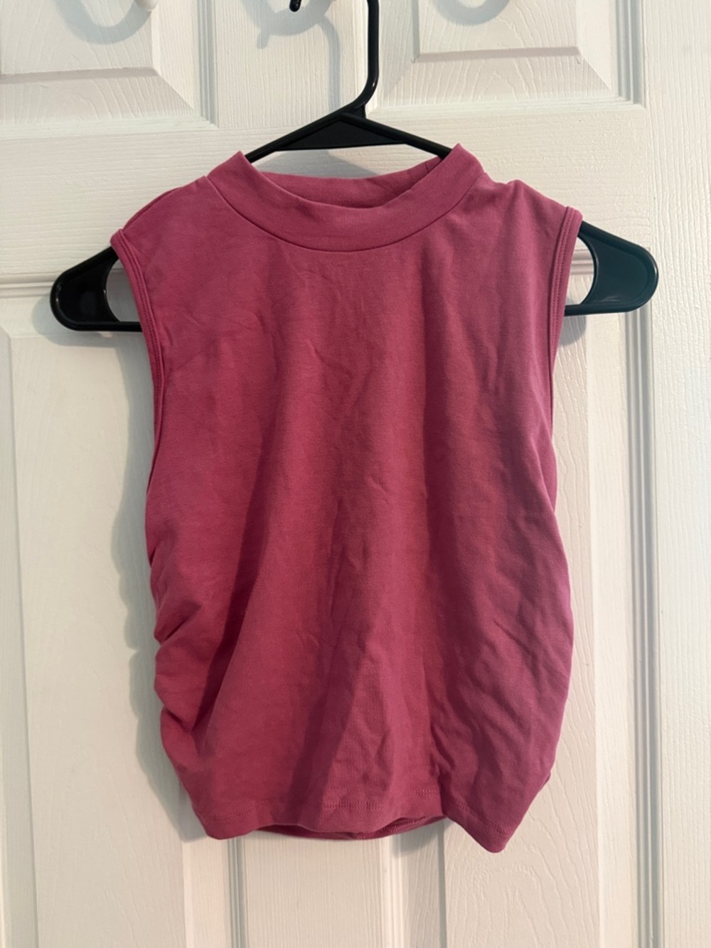 Cider Mock Neck Sleeveless Tank - Rose